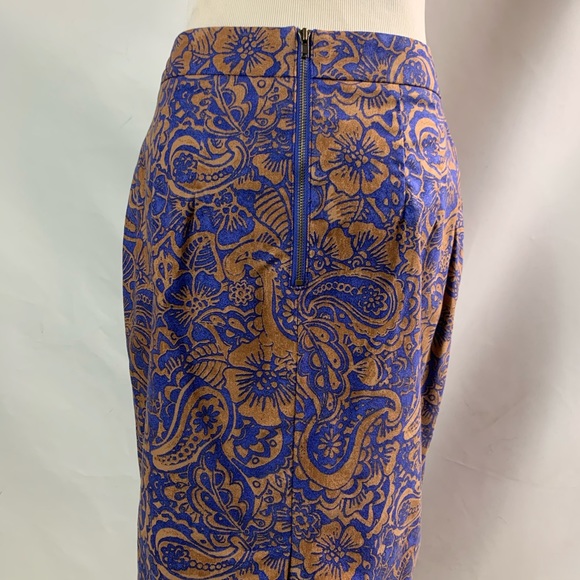 Blue and Brown Ann Taylor Loft Pencil Skirt - Picture 5 of 6